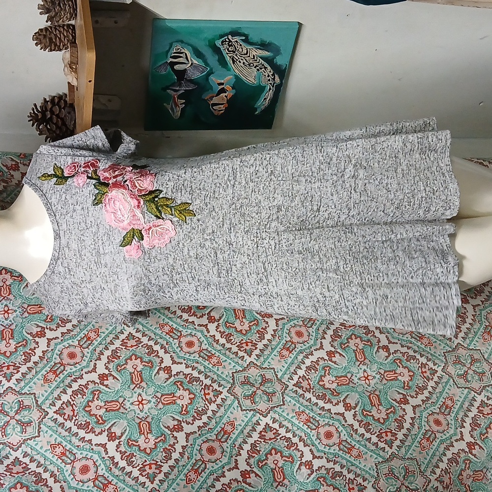 French Atmosphere Floral Midi Dress, Size S